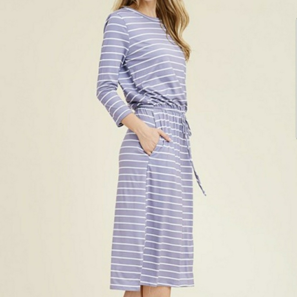 NEW Reb&J lilac stripe dress
